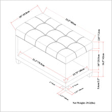 Load image into Gallery viewer, Sienna - Upholstered Storage Ottoman Bench
