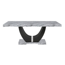 Load image into Gallery viewer, Lyra - Dining Table Top And Base Bottom - Gray Faux Marble
