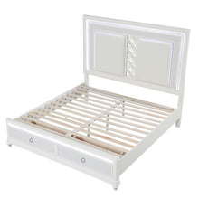 Load image into Gallery viewer, Abigale - Bed &amp; LED Lighting And 2 Drawer Storage Footboard
