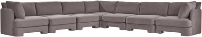 Hammond - Velvet Performance Fabric Upholstered 7 Piece Corner Sectional