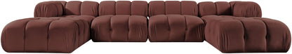 Orin - Velvet 6 Piece Modular Double Chaise Sectional