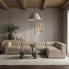 Load image into Gallery viewer, Rummi - Velvet Performance Fabric Upholstered 6 Piece Modular Sectional
