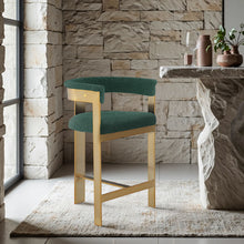 Load image into Gallery viewer, Romeo - Boucle Counter Stool With Gold Base (Set of 2)
