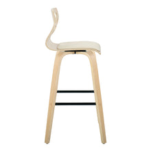 Load image into Gallery viewer, Folia - Contemporary Fixed Height Stool With Swivel With Square Footrest (Set of 2)
