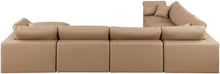 Load image into Gallery viewer, Comfy - 7 Piece Faux Leather Modular Sectional With Chaise - Tan
