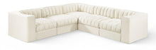 Load image into Gallery viewer, Rummi - Symmetrical Velvet Performance Fabric Upholstered 5 Piece Modular Sectional
