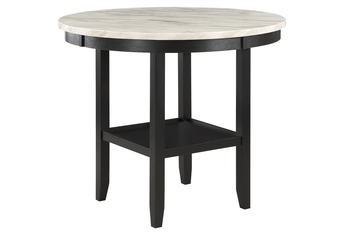 D40011 - 5 Piece Dining Room Set (D40011 Bar Table And D1622 Four Bar Stools) - Dark Gray