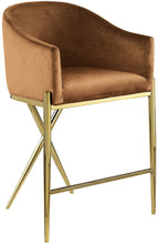 Load image into Gallery viewer, Xavier - Counter Stool with Gold Legs
