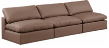 Load image into Gallery viewer, Comfy - Faux Leather Modular Armless Sofa 3 Seats
