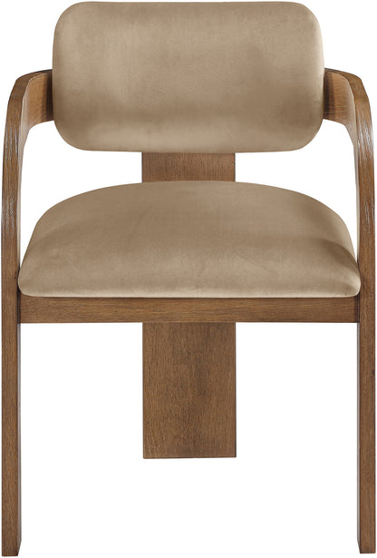 Cedra - Velvet Performance Fabric Upholstered Dining Chair (Set of 2) - Brown Frame