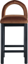 Load image into Gallery viewer, Conrad - Velvet Counter Stool With Black Legs
