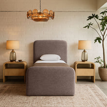 Load image into Gallery viewer, Fira - Linen Textured Fabric Upholstered Bed
