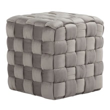 Load image into Gallery viewer, Square Braided Ottoman -
