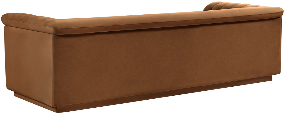 Cascade - Velvet Sofa - Saddle