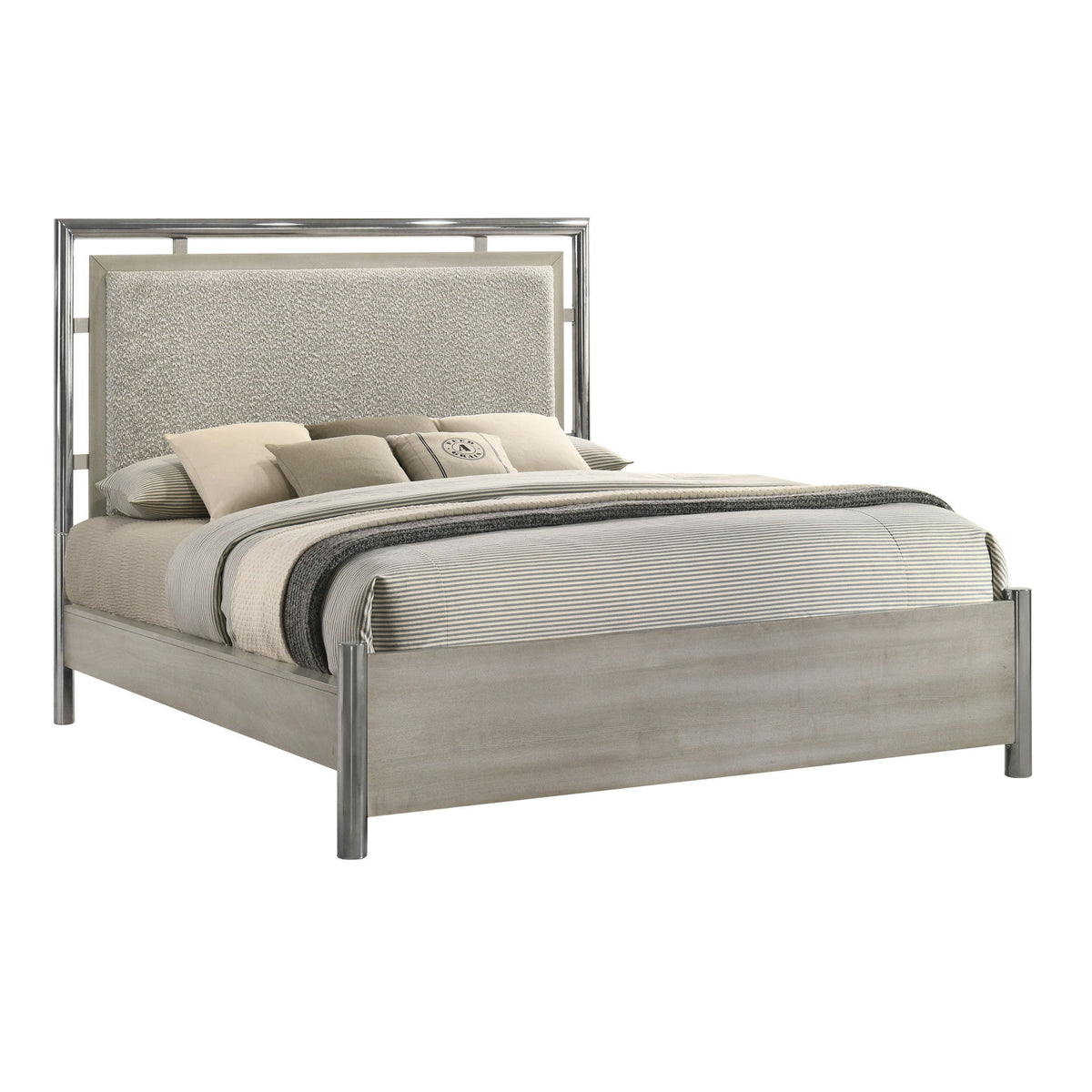 Lennox - Eastern King / Western King Headboard, Footboard & Slat Kit - Gray