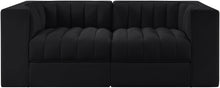 Load image into Gallery viewer, Rummi - Velvet Performance Fabric Upholstered 2 Piece Modular Loveseat
