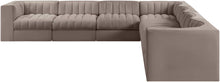 Load image into Gallery viewer, Rummi - Symmetrical Velvet Performance Fabric Upholstered 7 Piece Modular Sectional (With 3 Corner Chairs)
