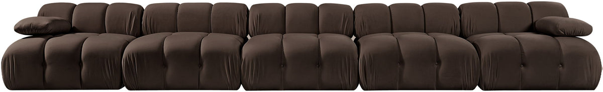 Orin - Velvet 5 Piece Modular Armless Sofa