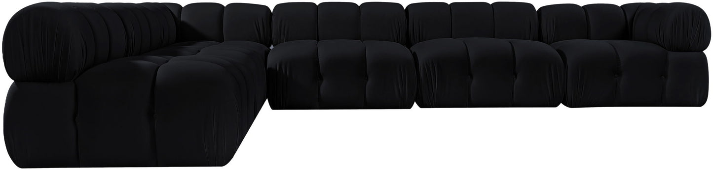 Orin - Velvet 6 Piece Modular L-Shaped Sectional