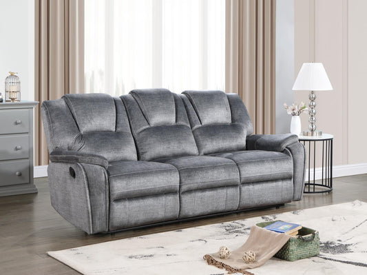 U121 - Motion Sofa With Dropdown Table - Gray