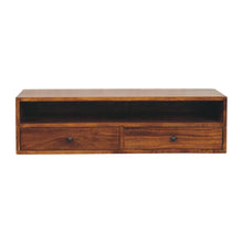 Load image into Gallery viewer, Lunar - 2 Drawer Wall Mounted Media Unit - Brown
