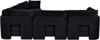 Hammond - Velvet Performance Fabric Upholstered 6 Piece Corner Sectional