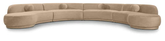 Avra - 189" Velvet Performance Fabric Upholstered Sectional - Ego Home Furniture