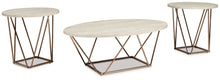 Load image into Gallery viewer, Tarica - Occasional Table Set (Set of 3) - White / Metallic
