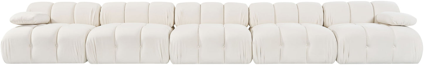 Orin - Velvet 5 Piece Modular Armless Sofa