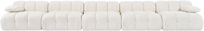 Orin - Velvet 5 Piece Modular Armless Sofa