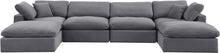 Load image into Gallery viewer, Comfy - 6 Piece Velvet Modular Double Chaise Sectional
