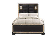 Load image into Gallery viewer, Blake - Full / Twin Bed Side Rails - Black / Gold
