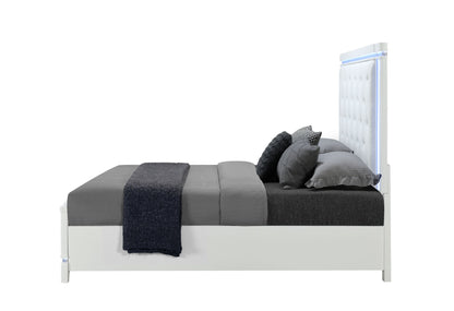 Alina - King Bed Headboard With LED - White