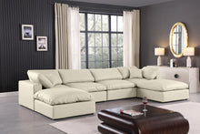 Load image into Gallery viewer, Comfy - 6 Piece Faux Leather Modular Double Chaise Sectional
