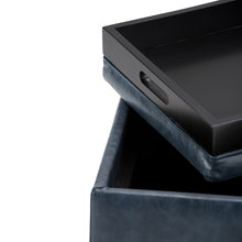 Load image into Gallery viewer, Rockwood - Upholstered Cube Storage Ottoman With Tray

