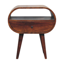 Load image into Gallery viewer, Large Chestnut Circular Bedside
