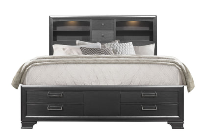 Jordyn - Full Bed Storage Footboard & Slats - Gray