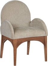 Load image into Gallery viewer, Waldorf - Chenille Dining Arm Chair With Brown Legs
