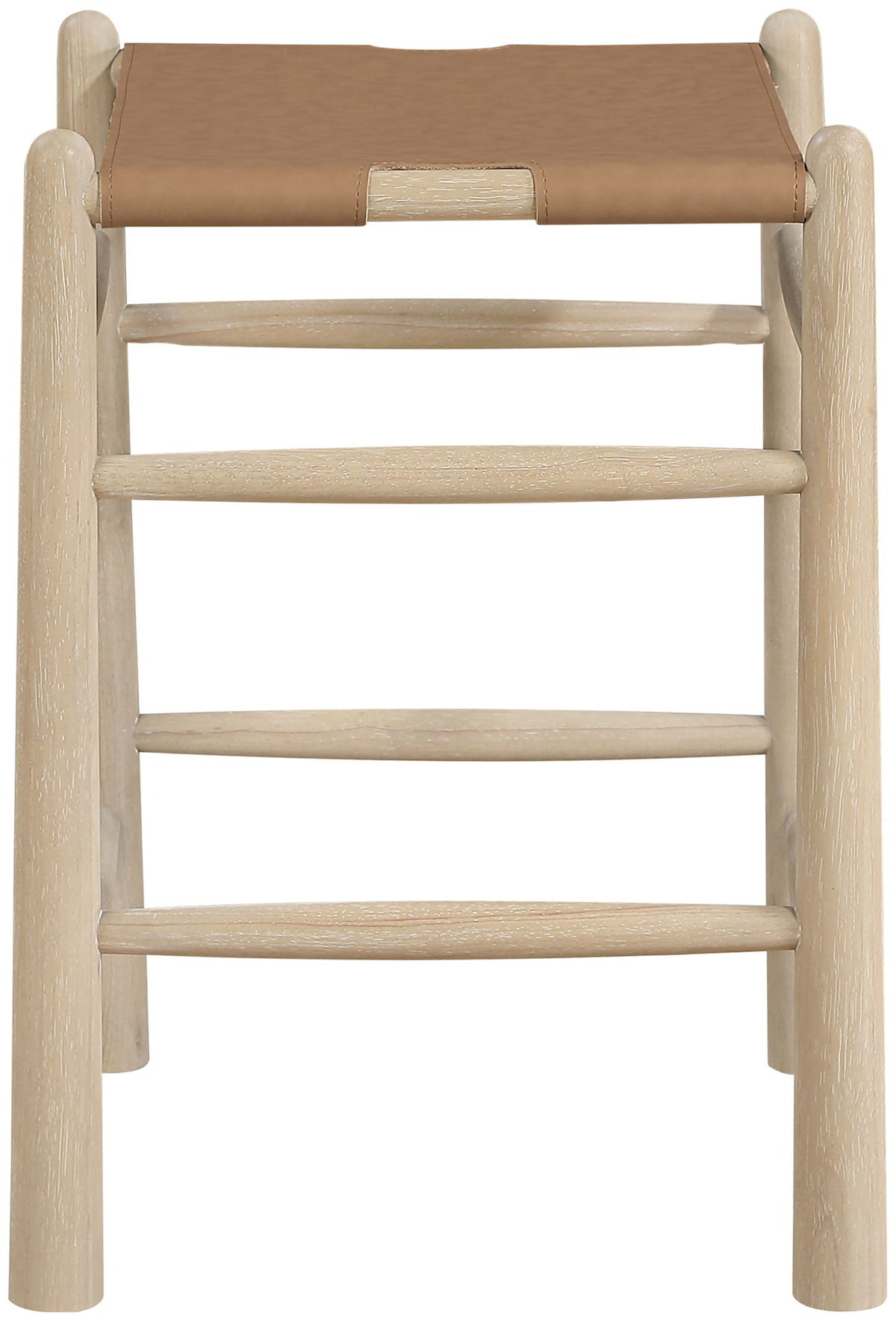 Santos - Backless Counter Stool With Stained Natural Base