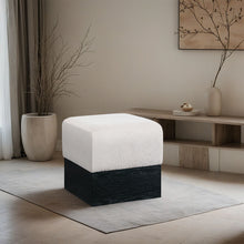 Load image into Gallery viewer, Havre - Ottoman / Stool With Black Base
