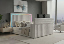 Load image into Gallery viewer, Elias - King Bed Headboard With Immersive Sound Speaker And LED - Gray
