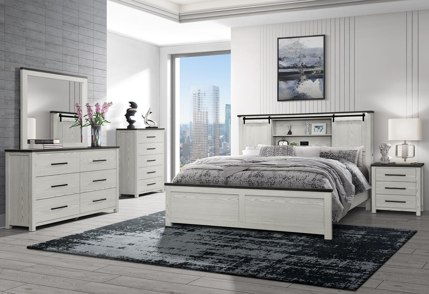 Ava - King Storage Bed - Beige