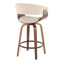 Load image into Gallery viewer, Vintage Mod - Mid Century Modern Fixed Height Counter Stool &amp; Swivel With Round Footrest (Set of 2)
