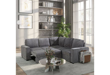 Load image into Gallery viewer, U2660 - Sectional Without Chaise And With Pull Out Sofa Bed - Gray
