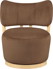 Load image into Gallery viewer, Elara - Velvet Upholstered Swivel Accent Chair - Stained Natural
