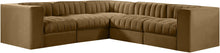 Load image into Gallery viewer, Rummi - Symmetrical Velvet Performance Fabric Upholstered 5 Piece Modular Sectional
