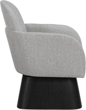 Load image into Gallery viewer, Marlowe - Linen Textured Fabric Upholstered Swivel Accent Chair - Stained Black
