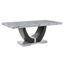 Load image into Gallery viewer, Lyra - Dining Table Top And Base Bottom - Gray Faux Marble
