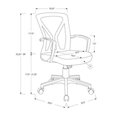 Load image into Gallery viewer, Office Chair With Adjustable Height, Swivel - Black
