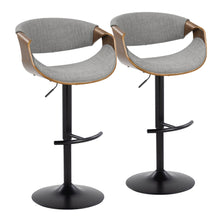 Load image into Gallery viewer, Curvo - Mid Century Modern Adjustable Barstool With Swivel &amp; Rounded T Footrest (Set of 2)
